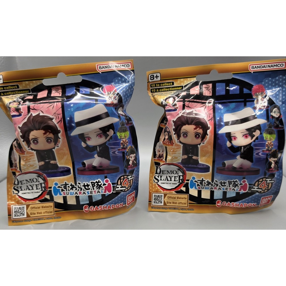 Demon Slayer Suwarasetai Blind Bag Figure Bandai Namco Gashapon Lot of 2